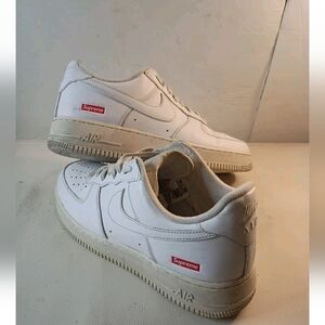 Nike Air Force 1 x Supreme Low Box Logo - White Leather (CU9225-100) Men's 8.5